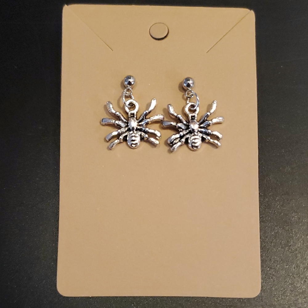 Buy 2 Pairs/Get 1 Free Silver Spider Post Earrings